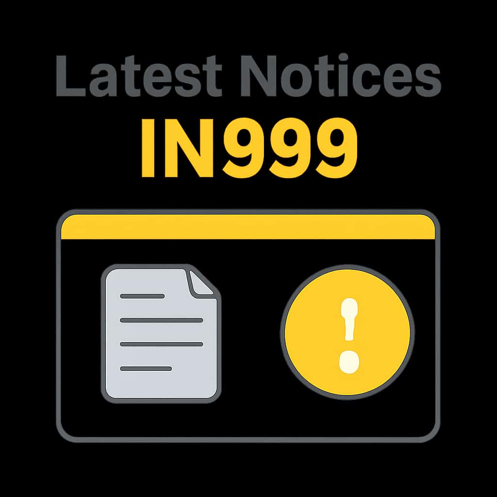 Diagram illustrating the Latest IN999 Notices.