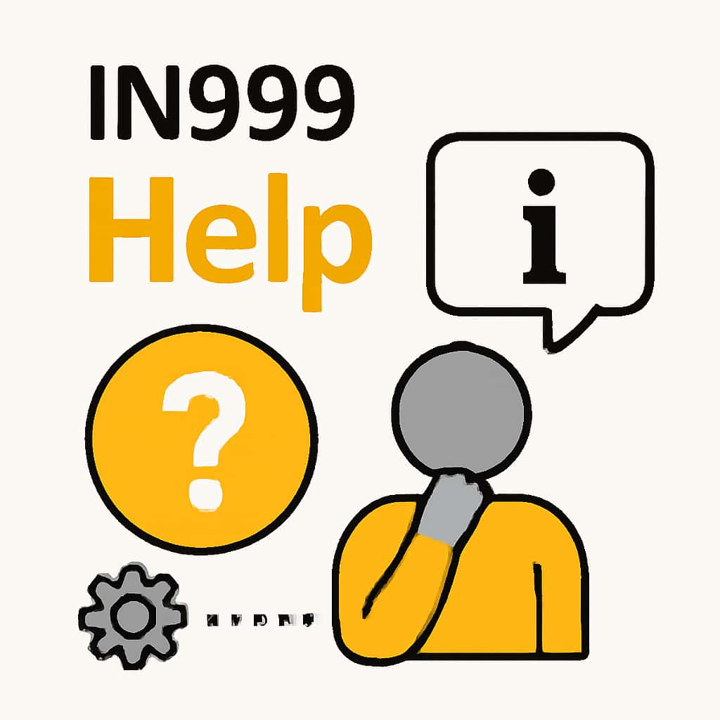 An educational diagram about IN999 Help topics.