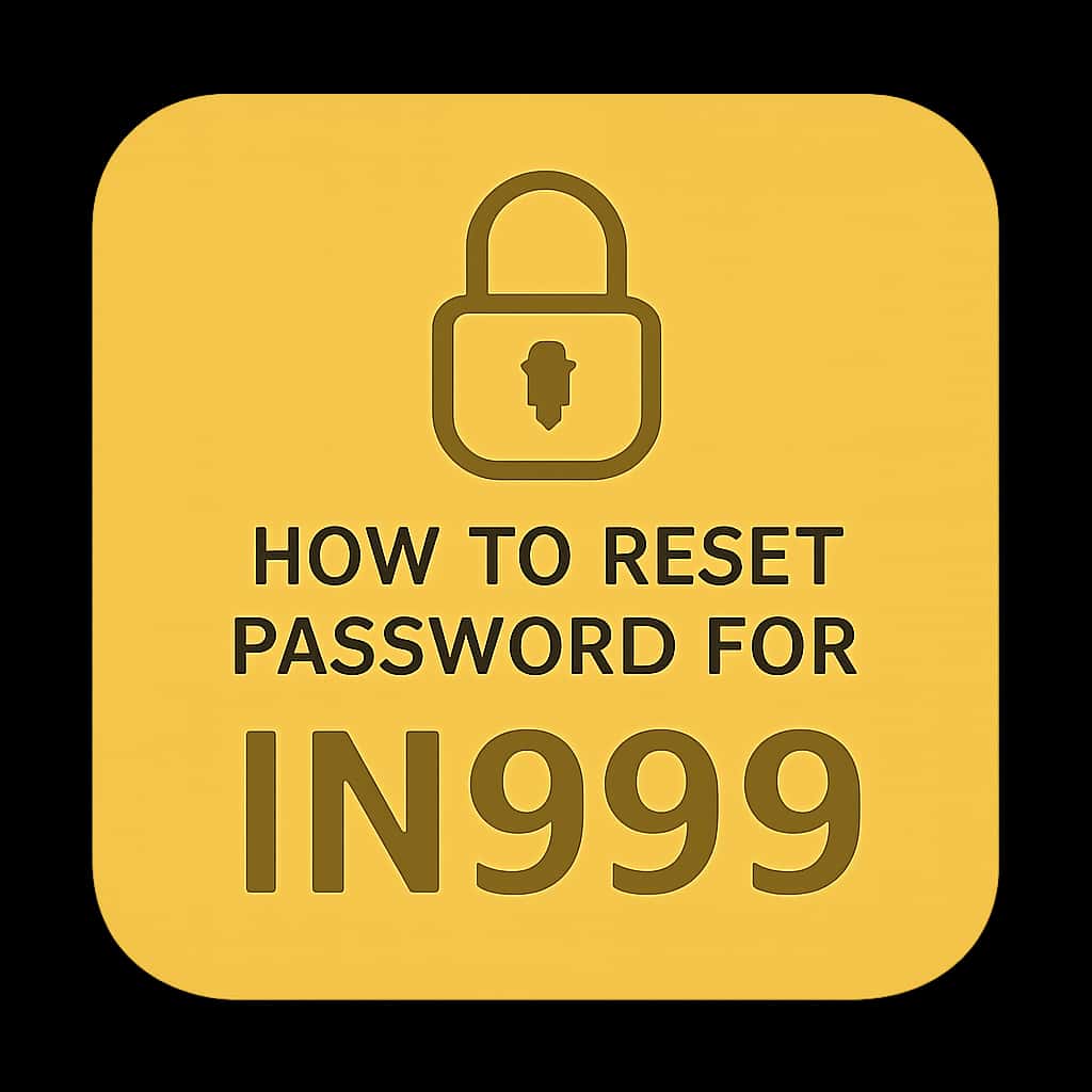 Icon depicting the password reset process for IN999.