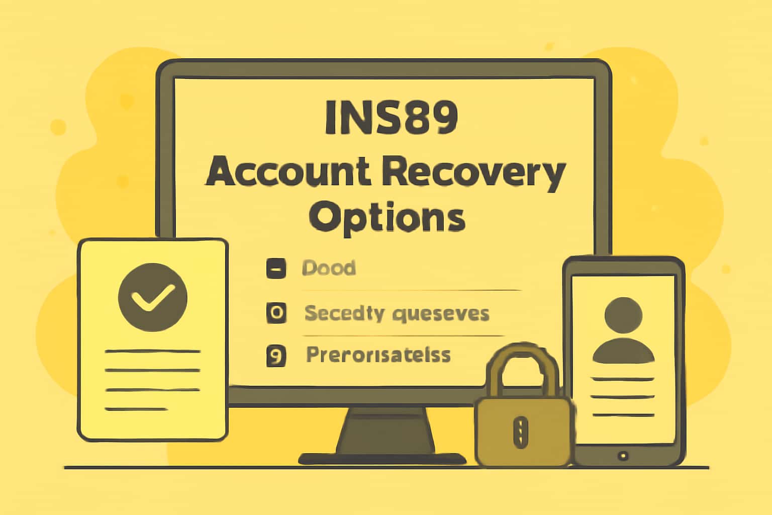 An informative scene depicting account recovery options for IN999, highlighting security measures.