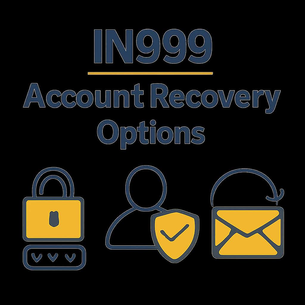 Diagram illustrating steps to recover an IN999 account securely.