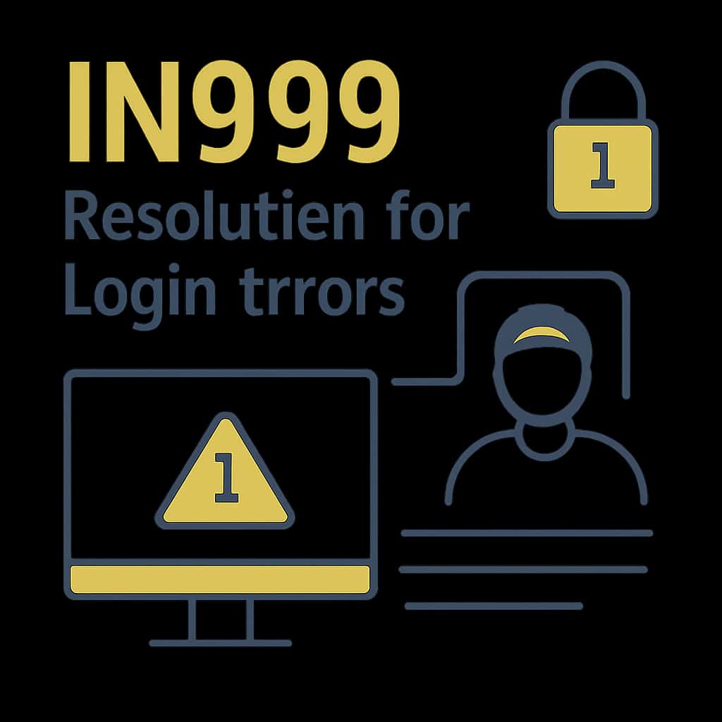 Illustration explaining Resolution for IN999 Login Errors.
