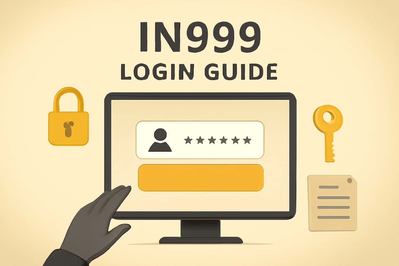 Informational image depicting the IN999 Login Guide.