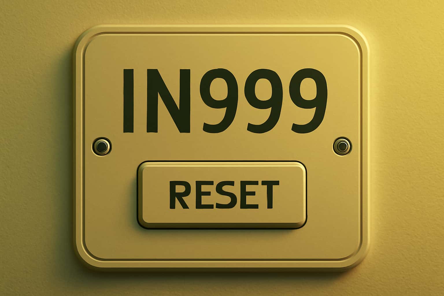 An informative visual representation of the IN999 Reset process.
