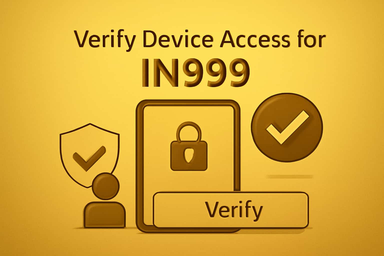 An informational scene about verifying device access for IN999.
