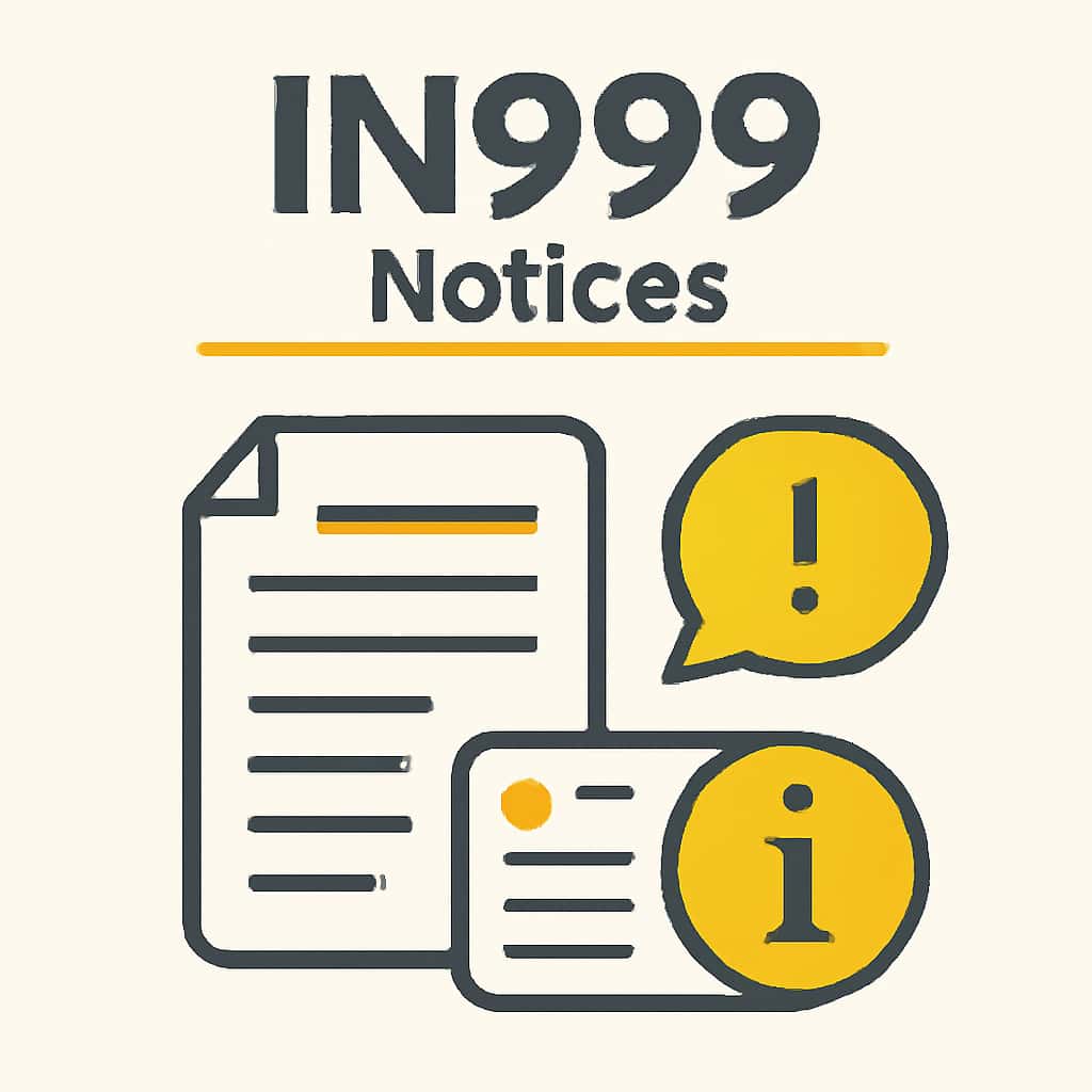 Educational illustration related to IN999 Notices.