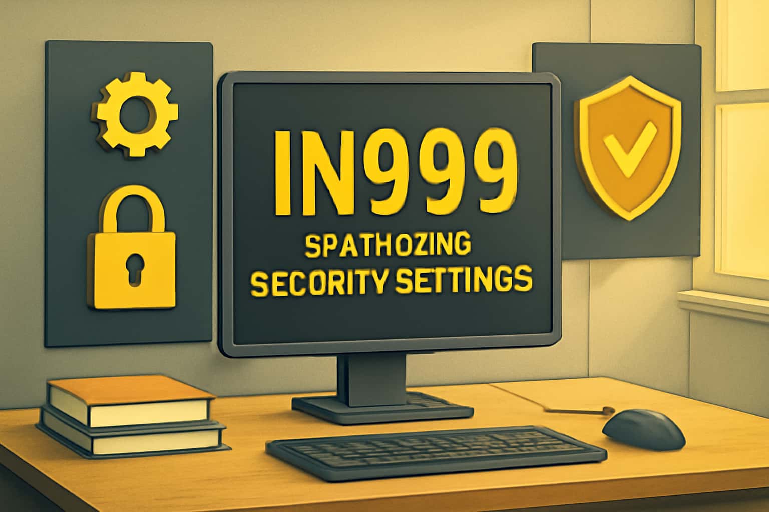 Informative visual representation of security settings optimization for IN999.