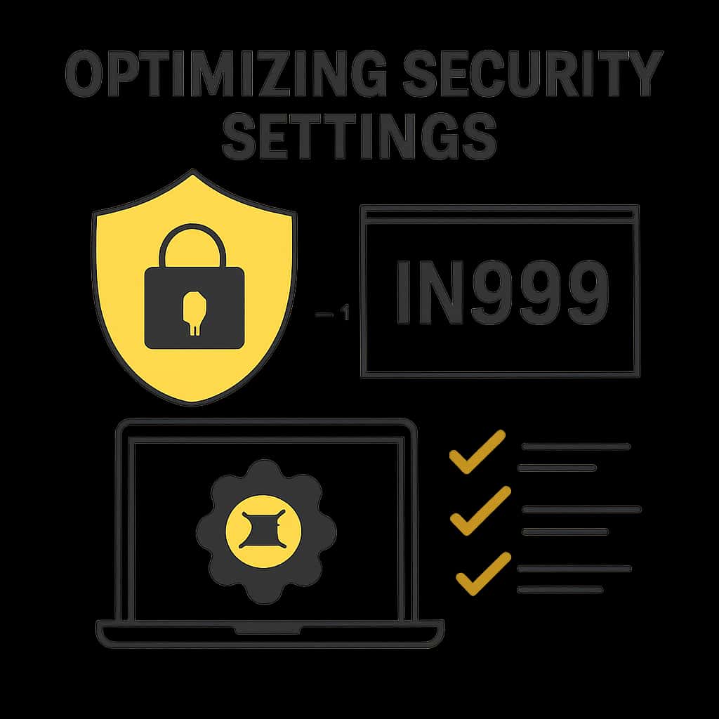 Diagram showcasing the process of optimizing IN999 security settings.