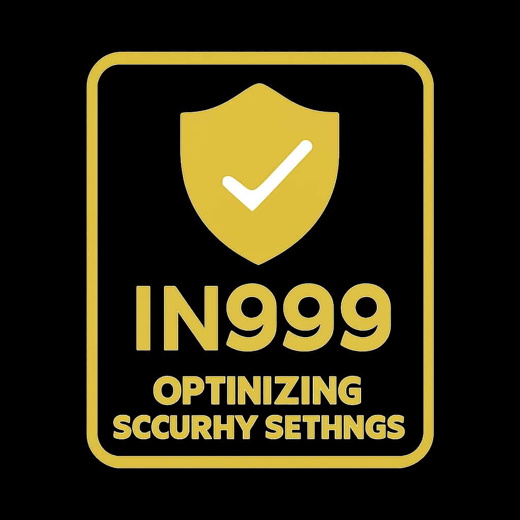 Icon illustrating the theme of optimizing security settings for IN999.