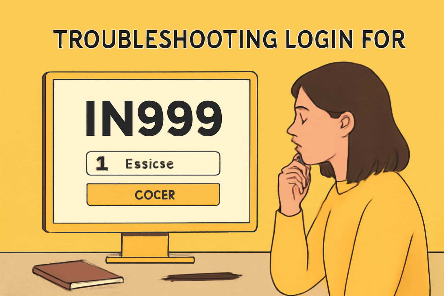 A futuristic landscape illustrating the concept of troubleshooting login for IN999.