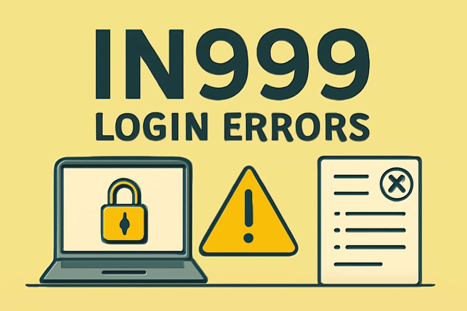 A high-tech visual representation of IN999 Login Errors support resources.